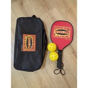 Press Your Luck Game Show TV Pickle Ball Paddle + Bag Case